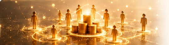 人と資金がつながるベーシックインカムのイメージ